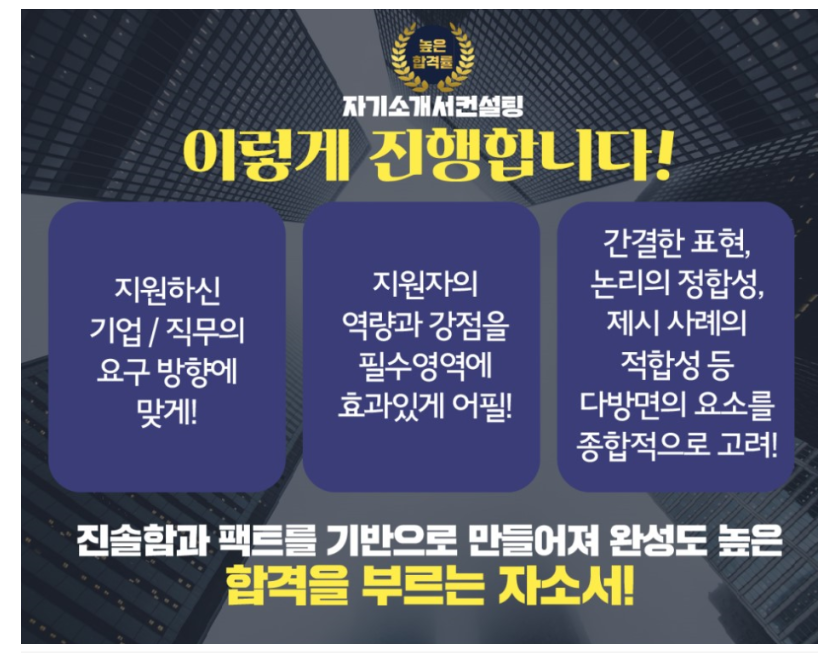 블로그 자료 자소서첨삭 자소서문항 자기소개서예시 자기소개서대필 자소서첨삭대필 컨설팅 서비스 소개